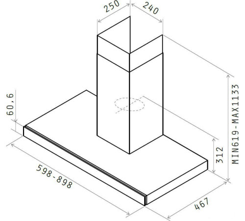Кухонная вытяжка Elica Joy WHIX/A/90