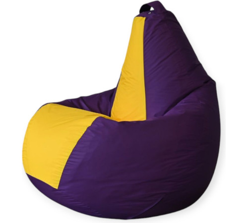 Кресло-мешок Mio Tesoro Груша Kombo XXL GF-130x85-FZH фиолетовый/желтый