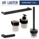 Набор аксессуаров для ванной Lauter 21TS3019 + 21TS3021 + 21TS3013 + 21TS3002 + 21TS3023 Matt Black, 5 предметов