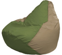 Кресло-мешок Flagman Груша Макси Г2.1-190 бежевый темный/оливковый