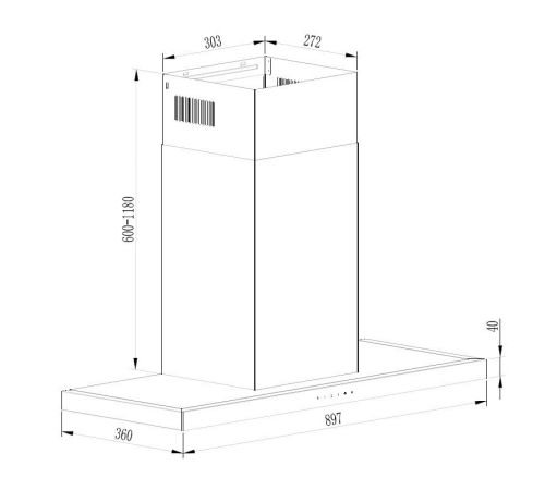 Кухонная вытяжка Schtoff Agata TC 900 Black