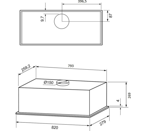 Кухонная вытяжка Krona Aspen 900 Black SGC КА-00009705 черный