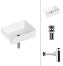 Умывальник Lauter 21675 + клапан 21190CH + сифон 21635CH хром