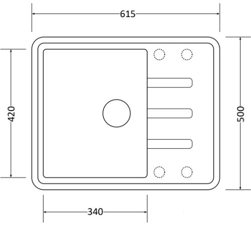 Кухонная мойка ZorG Torino 62 черный опал
