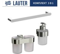 Набор аксессуаров для ванной Lauter 21TS3016 + 21TS3020 + 21TS3005 Chrome, 3 предмета