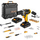 Дрель-шуруповерт Deko DKCD20FU-Li SET 195 063-4135 с 2-мя АКБ, кейс, набор оснастки