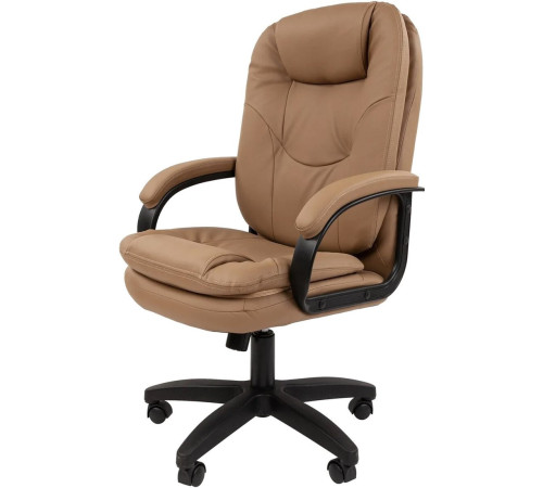 Офисное кресло CHAIRMAN 668LT N черный пластик/экопремиум бежевый