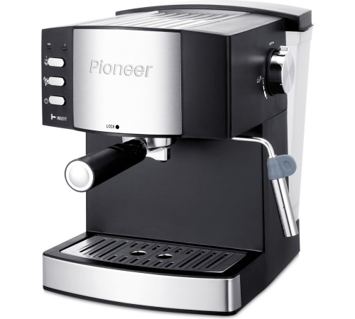 Рожковая кофеварка Pioneer CM111P серебристый/черный