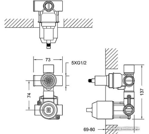 Скрытый механизм Bravat D969C-A-ENG