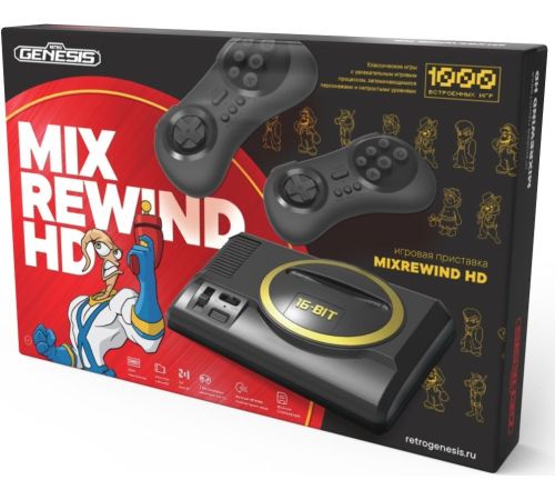 Игровая приставка Retro Genesis MixRewind HD 2 беспроводных геймпада, 1000 игр