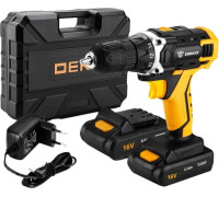 Дрель-шуруповерт Deko DKCD16FU-Li 063-4099 с 2-мя АКБ, кейс, набор оснастки