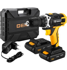 Дрель-шуруповерт Deko DKCD16FU-Li 063-4099 с 2-мя АКБ, кейс, набор оснастки