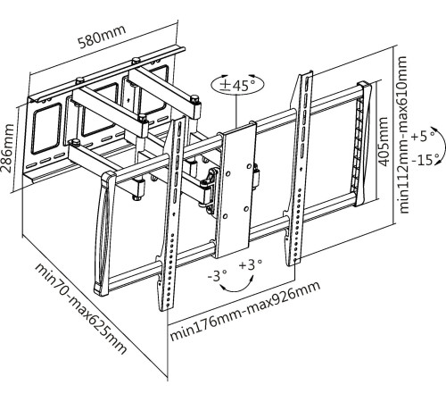 Кронштейн для телевизора Ultramounts UM914 черный