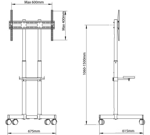 Стойка для телевизора Arm Media PT-Stand-7 черный