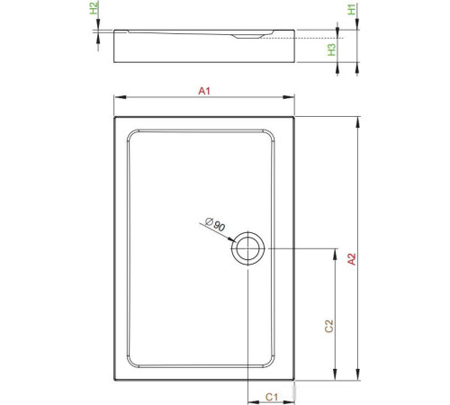Душевой поддон Radaway Doros D Compact 110x90 [SDRD1190-05]