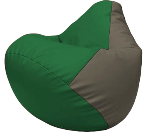 Кресло-мешок Flagman Груша Макси Г2.3-0117 зелёный/серый