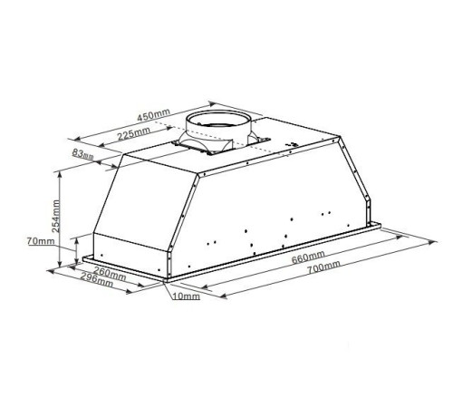 Кухонная вытяжка MAUNFELD Crosby Light 70 нержавеющая сталь