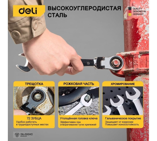 Набор ключей Deli DL140208T 8 предметов
