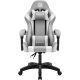 Игровое геймерское кресло Defender Ortos серый/белый