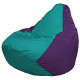 Кресло-мешок Flagman Груша Мини L Г0.1-285 бирюзовый/фиолетовый