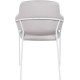 Стул с подлокотниками Алвест AV 448 светло-серый бархат H-09/белый
