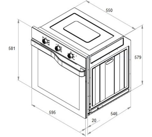 Электрический духовой шкаф Schtoff Decor 1100 73 литра