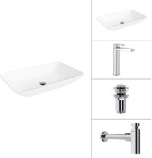 Умывальник Lauter 21540 + Cascade 21СК0655C + сифон 21635CH + дон.клапан 21190CH хром