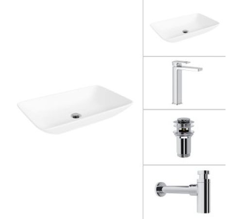 Умывальник Lauter 21540 + Cascade 21СК0655C + сифон 21635CH + дон.клапан 21190CH хром