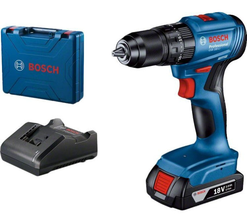 Ударная дрель-шуруповерт Bosch GSB 185-LI Professional 06019K3101 с 1-им АКБ, кейс