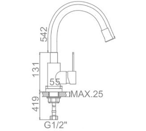 Смеситель Ledeme L74004-2 сатин/черный
