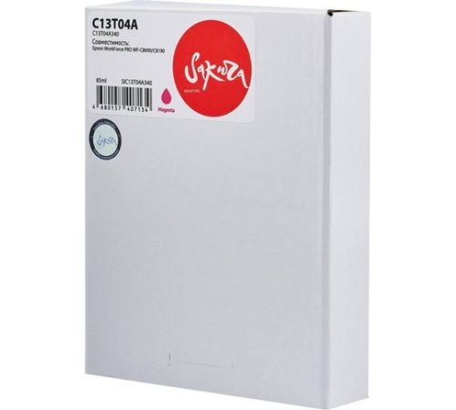 Картридж Sakura Printing SIC13T04A340 аналог Epson C13T04A M