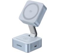 Беспроводное зарядное Ugreen MagFlow 2-in-1 W752 55960 голубой