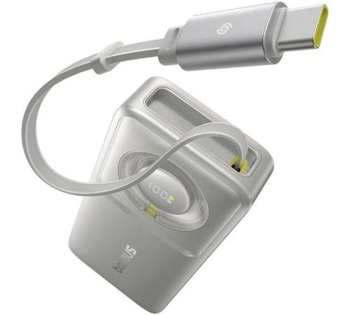 Внешний аккумулятор Baseus Free2Pull Power Bank with Retractable Cable 30W 10000mAh серый