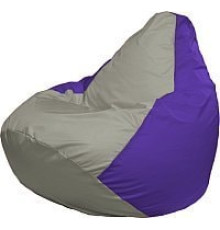 Кресло-мешок Flagman Груша Медиум Г1.1-352 серый/фиолетовый
