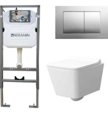 Унитаз подвесной Керамин Тобаго R Slim МЛ Комфорт c кнопкой K5236-К-EEA4