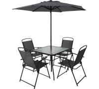 Комплект подушек AksHome Picnic серый/черный