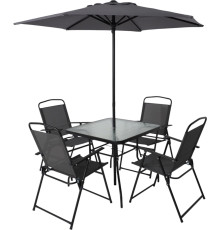 Комплект подушек AksHome Picnic серый/черный