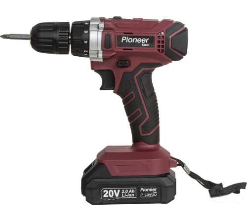 Дрель-шуруповерт Pioneer Tools CD-M2012C-USP с 2-мя АКБ, кейс, оснастка