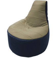 Кресло-мешок Flagman Трон Т1.3-19 светло-бежевый/синий