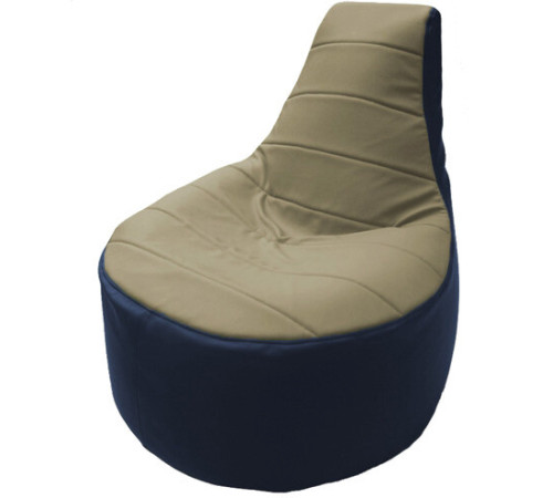Кресло-мешок Flagman Трон Т1.3-19 светло-бежевый/синий
