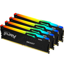 Оперативная память Kingston FURY Beast RGB 4x32ГБ DDR5 5600 МГц KF556C40BBAK4-128