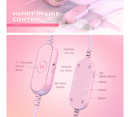 Наушники FIFINE H6X розовый