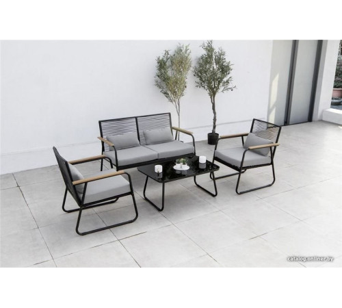 Набор садовой мебели Garden Story Амелия GS012 черный/серый