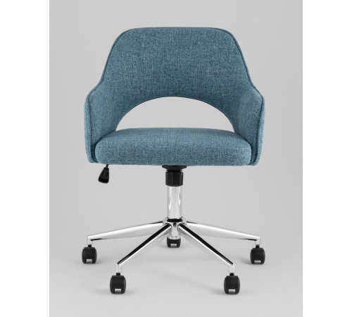 Офисное кресло Stool Group Кларк Clarkson Tweed Blue рогожка, синий
