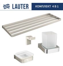 Набор аксессуаров для ванной Lauter 21SH7061 + 21SH7051 + 21SH7091 + 21SH7131 Chrome, 4 предмета