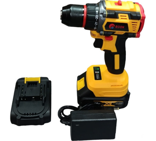 Дрель-шуруповерт Edon AD-18BL с 2-мя АКБ, кейс, набор оснастки