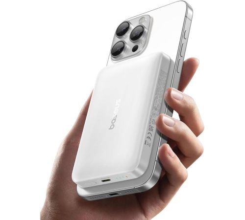 Внешний аккумулятор Baseus EnerFill FM12 Qi2 Magnetic Power Bank 22.5W 10000mAh белый