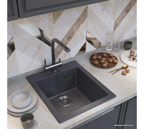Кухонная мойка Mixline ML-GM14 551909 антрацитовый
