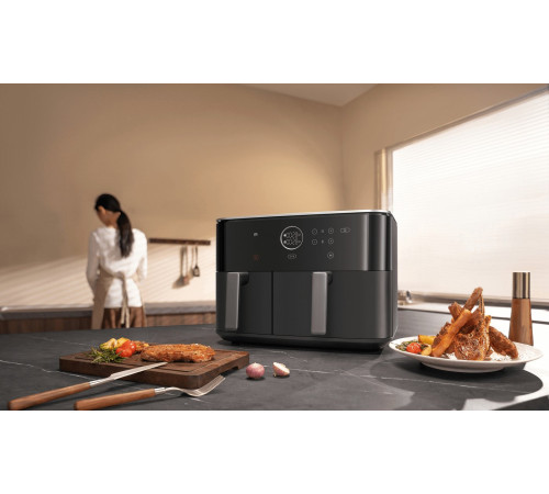 Аэрогриль аэрофритюрница Xiaomi Dual Zone Air Fryer 10L MAF-D1001 евровилка