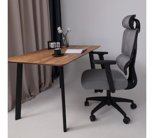 Офисное кресло AksHome Pascal ткань/сетка, серый